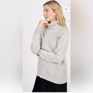 Summer & Sage classic cotton cable knit sweater